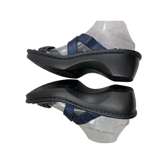 Naot Women's Quito Wedge Leather Blue Sandal Strappy Sz 8.5 - Picture 3 of 7